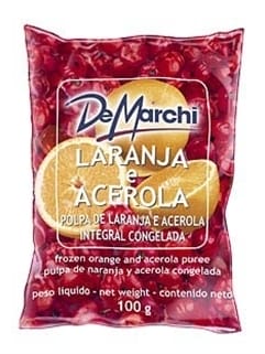 Polpa de Fruta Congelada de Acerola com Laranja De Marchi Embalagem 1