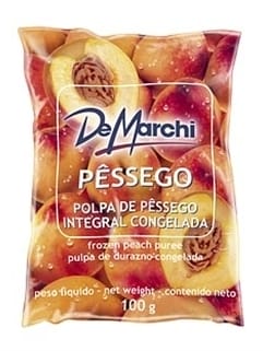 Polpa de Fruta Congelada de Pêssego De Marchi Embalagem 1